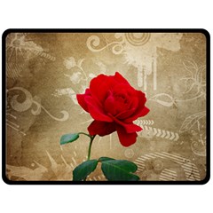 Red Rose Art Double Sided Fleece Blanket (Large) from ArtsNow.com 80 x60  Blanket Front