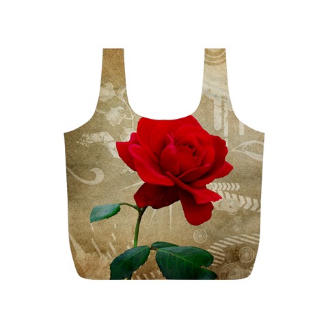 Red Rose Art Full Print Recycle Bag (S) from ArtsNow.com Back