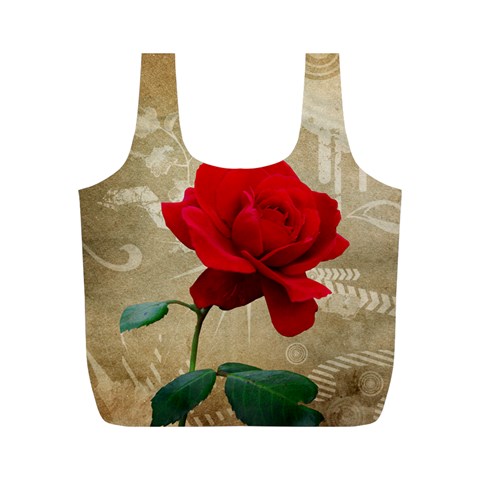 Red Rose Art Full Print Recycle Bag (M) from ArtsNow.com Back