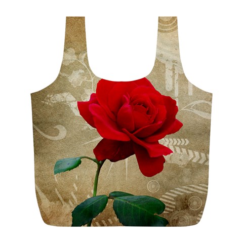 Red Rose Art Full Print Recycle Bag (L) from ArtsNow.com Back