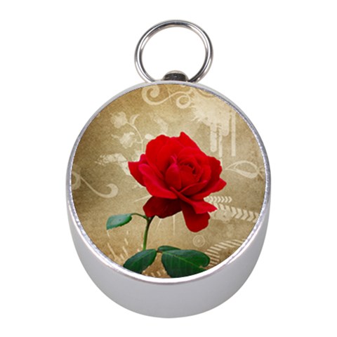 Red Rose Art Silver Compass (Mini) from ArtsNow.com Front