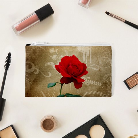 Red Rose Art Cosmetic Bag (XS) from ArtsNow.com Front