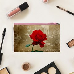 Red Rose Art Cosmetic Bag (XS) from ArtsNow.com Back