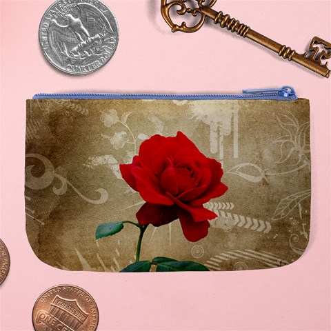 Red Rose Art Large Coin Purse from ArtsNow.com Back