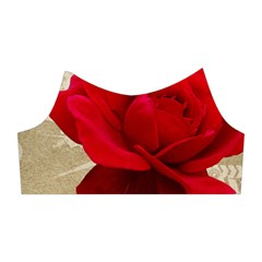 Red Rose Art Shoulder Cutout Velvet One Piece from ArtsNow.com Left Sleeve