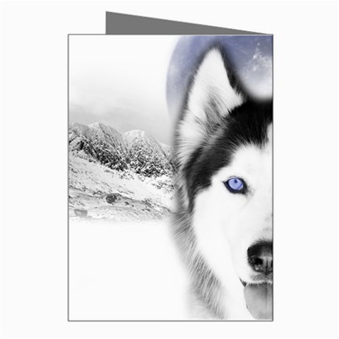 Wolf Moon Mountains Greeting Card from ArtsNow.com Right