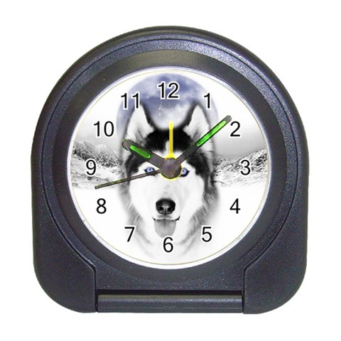 Wolf Moon Mountains Travel Alarm Clock from ArtsNow.com Front