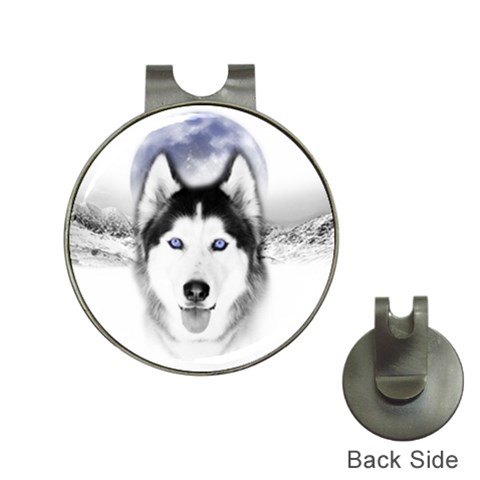 Wolf Moon Mountains Golf Ball Marker Hat Clip from ArtsNow.com Front