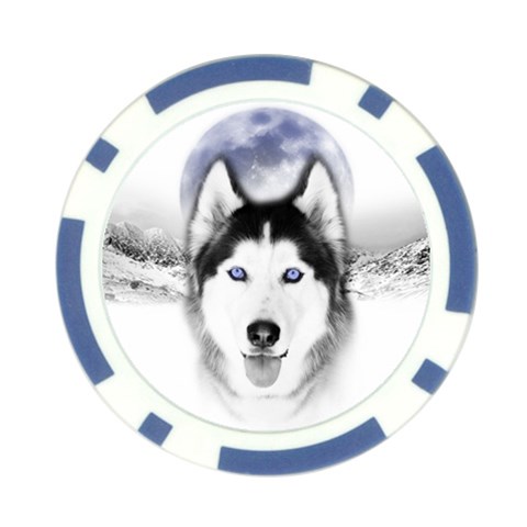 Wolf Moon Mountains Poker Chip Card Guard (10 pack) from ArtsNow.com Front