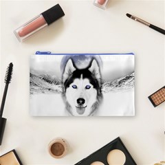 Wolf Moon Mountains Cosmetic Bag (Small) from ArtsNow.com Front