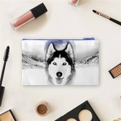 Wolf Moon Mountains Cosmetic Bag (Small) from ArtsNow.com Back