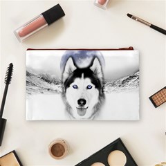 Wolf Moon Mountains Cosmetic Bag (Medium) from ArtsNow.com Back