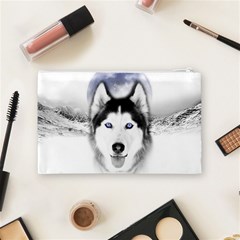 Wolf Moon Mountains Cosmetic Bag (Medium) from ArtsNow.com Back