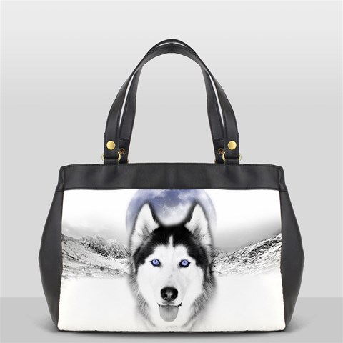 Wolf Moon Mountains Oversize Office Handbag (2 Sides) from ArtsNow.com Front