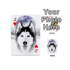 Jack Wolf Moon Mountains Playing Cards 54 (Mini) from ArtsNow.com Front - HeartJ