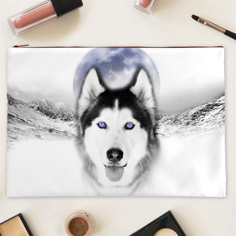 Wolf Moon Mountains Cosmetic Bag (XXL) from ArtsNow.com Front