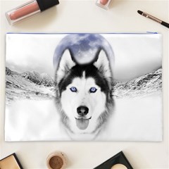 Wolf Moon Mountains Cosmetic Bag (XXL) from ArtsNow.com Back