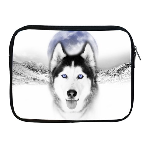 Wolf Moon Mountains Apple iPad Zipper Case from ArtsNow.com Front