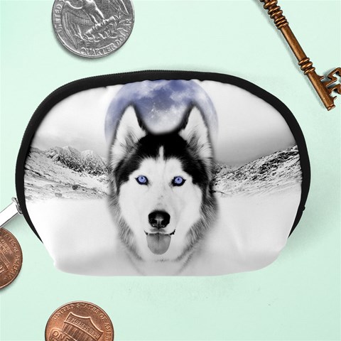 Wolf Moon Mountains Accessory Pouch (Medium) from ArtsNow.com Back