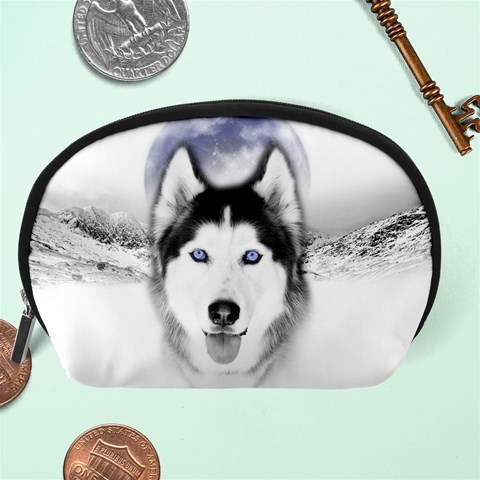 Wolf Moon Mountains Accessory Pouch (Large) from ArtsNow.com Back