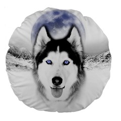 Wolf Moon Mountains Large 18  Premium Flano Round Cushion  from ArtsNow.com Front