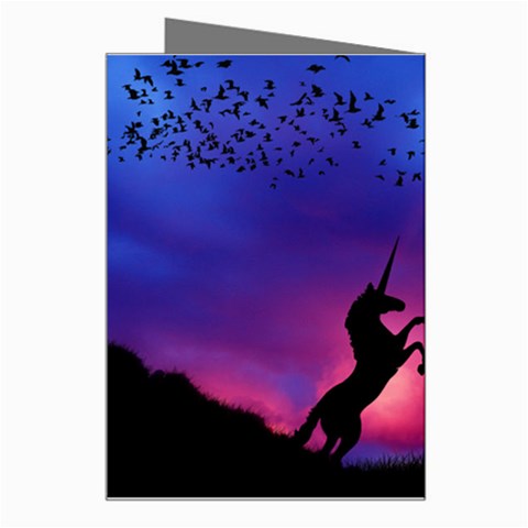 Unicorn Sunset Greeting Card from ArtsNow.com Right