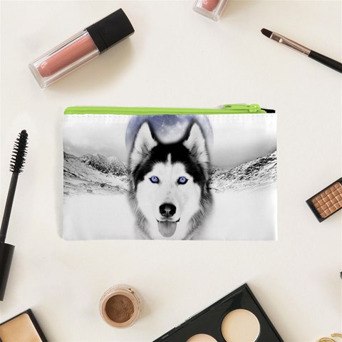 Wolf Moon Mountains Cosmetic Bag (XS) from ArtsNow.com Back