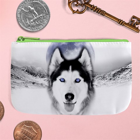 Wolf Moon Mountains Large Coin Purse from ArtsNow.com Front