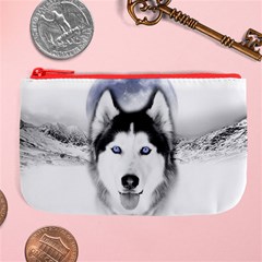 Wolf Moon Mountains Large Coin Purse from ArtsNow.com Front