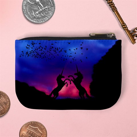 Unicorn Sunset Mini Coin Purse from ArtsNow.com Back