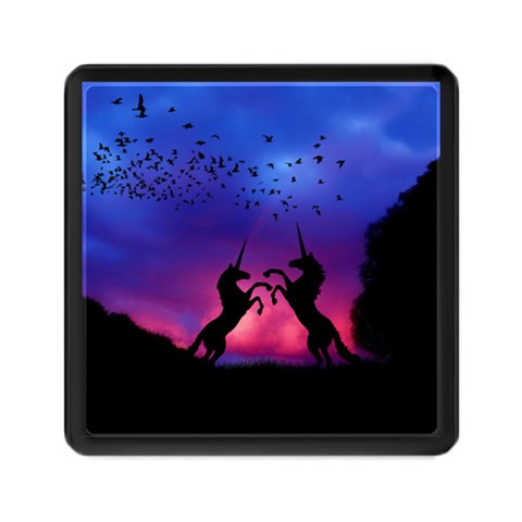 Unicorn Sunset Memory Card Reader (Square) from ArtsNow.com Front