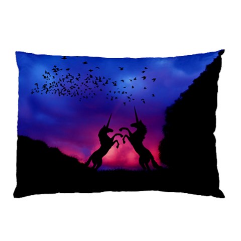 Unicorn Sunset Pillow Case (Two Sides) from ArtsNow.com Back