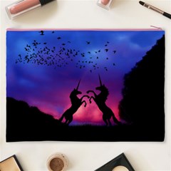 Unicorn Sunset Cosmetic Bag (XXXL) from ArtsNow.com Back