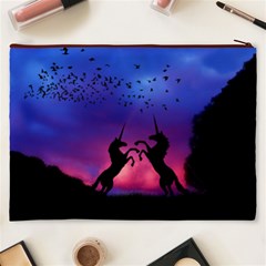 Unicorn Sunset Cosmetic Bag (XXXL) from ArtsNow.com Back