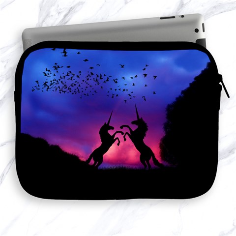 Unicorn Sunset Apple iPad Zipper Case from ArtsNow.com Front