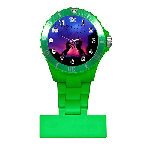 Unicorn Sunset Plastic Nurses Watch from ArtsNow.com Front