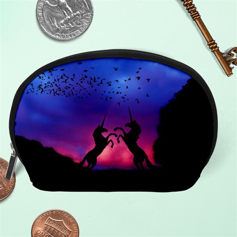 Unicorn Sunset Accessory Pouch (Large) from ArtsNow.com Back