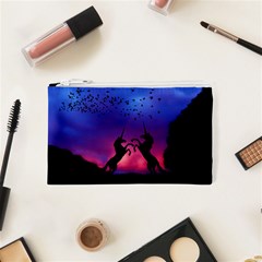 Unicorn Sunset Cosmetic Bag (XS) from ArtsNow.com Front