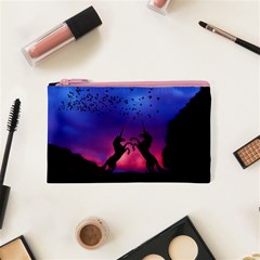 Unicorn Sunset Cosmetic Bag (XS) from ArtsNow.com Front