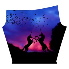 Unicorn Sunset Yoga Cropped Leggings from ArtsNow.com Left