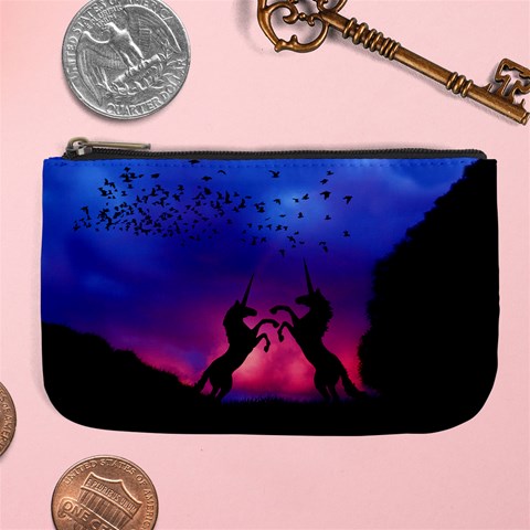 Unicorn Sunset Large Coin Purse from ArtsNow.com Front