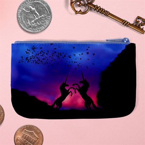 Unicorn Sunset Large Coin Purse from ArtsNow.com Back