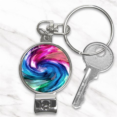 Water Paint Nail Clippers Key Chain from ArtsNow.com Front