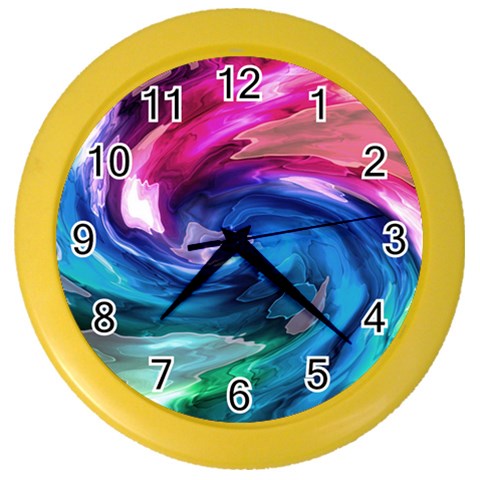 Water Paint Color Wall Clock from ArtsNow.com Front