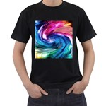 Water Paint Men s T-Shirt (Black)