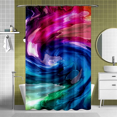 Water Paint Shower Curtain 48  x 72  (Small) from ArtsNow.com Curtain(48  X 72 ) - 42.18 x64.8  Curtain(48  X 72 )