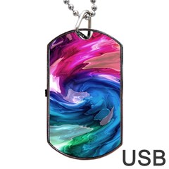 Water Paint Dog Tag USB Flash (Two Sides) from ArtsNow.com Front