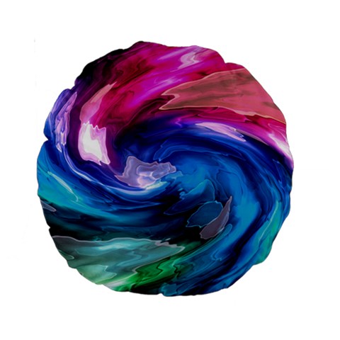 Water Paint Standard 15  Premium Round Cushion  from ArtsNow.com Back