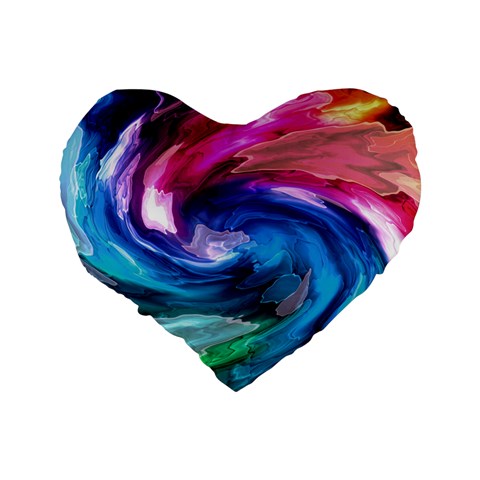 Water Paint Standard 16  Premium Heart Shape Cushion  from ArtsNow.com Back