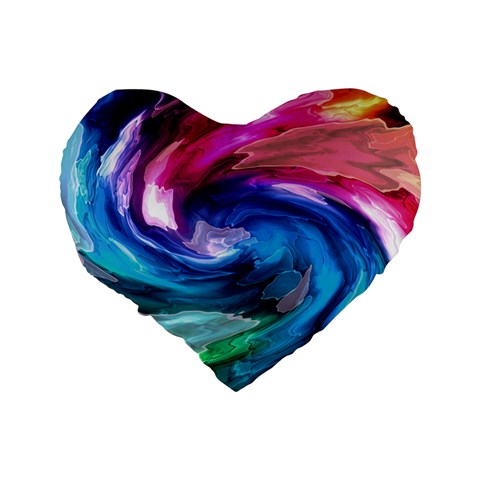 Water Paint Standard 16  Premium Flano Heart Shape Cushion  from ArtsNow.com Back